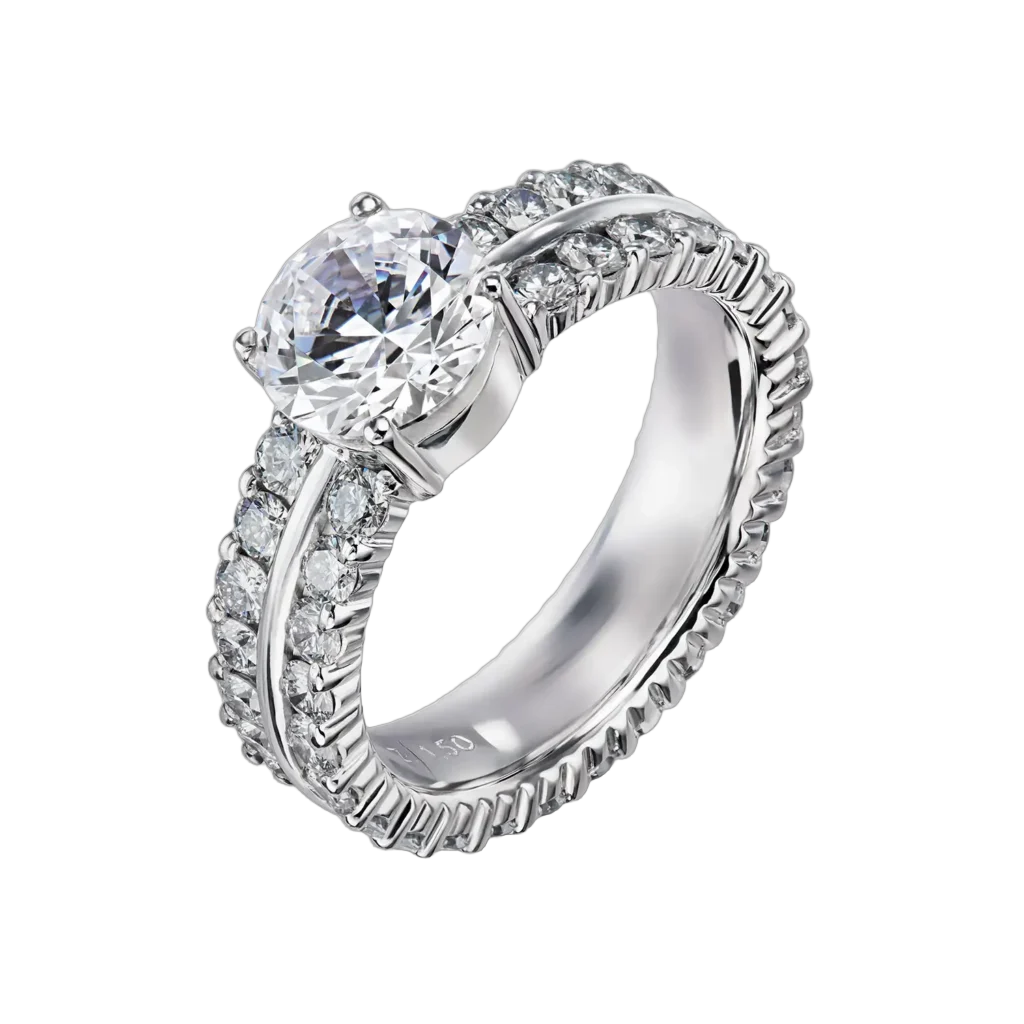 Furrer Jacot Women's Ring Patricia 750 White Gold | 52 Brilliant-Cut Diamonds