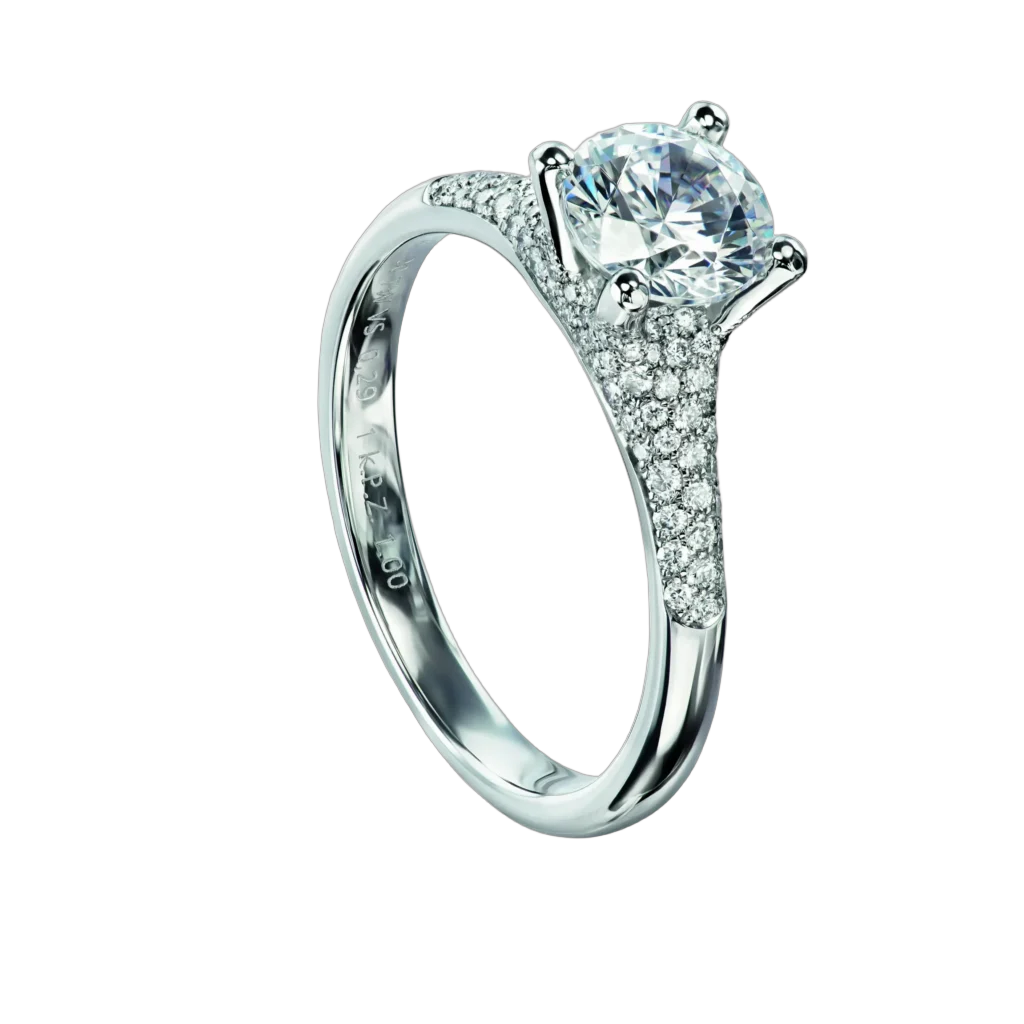 Furrer Jacot Women's Ring Elanesse 750 White Gold | 125 Brilliant-Cut Diamonds