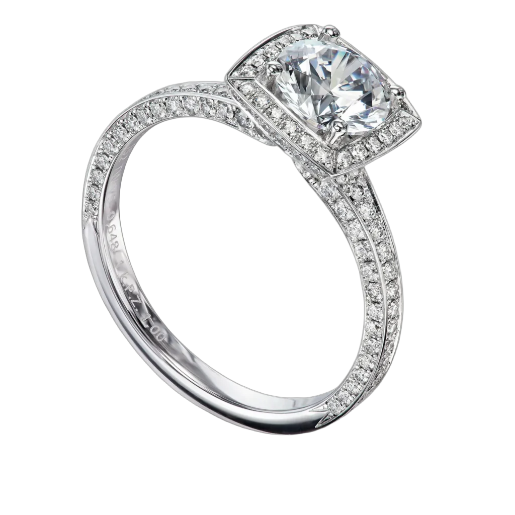 Furrer Jacot Women's Ring Bisouline 750 White Gold | 112 Brilliant-Cut Diamonds