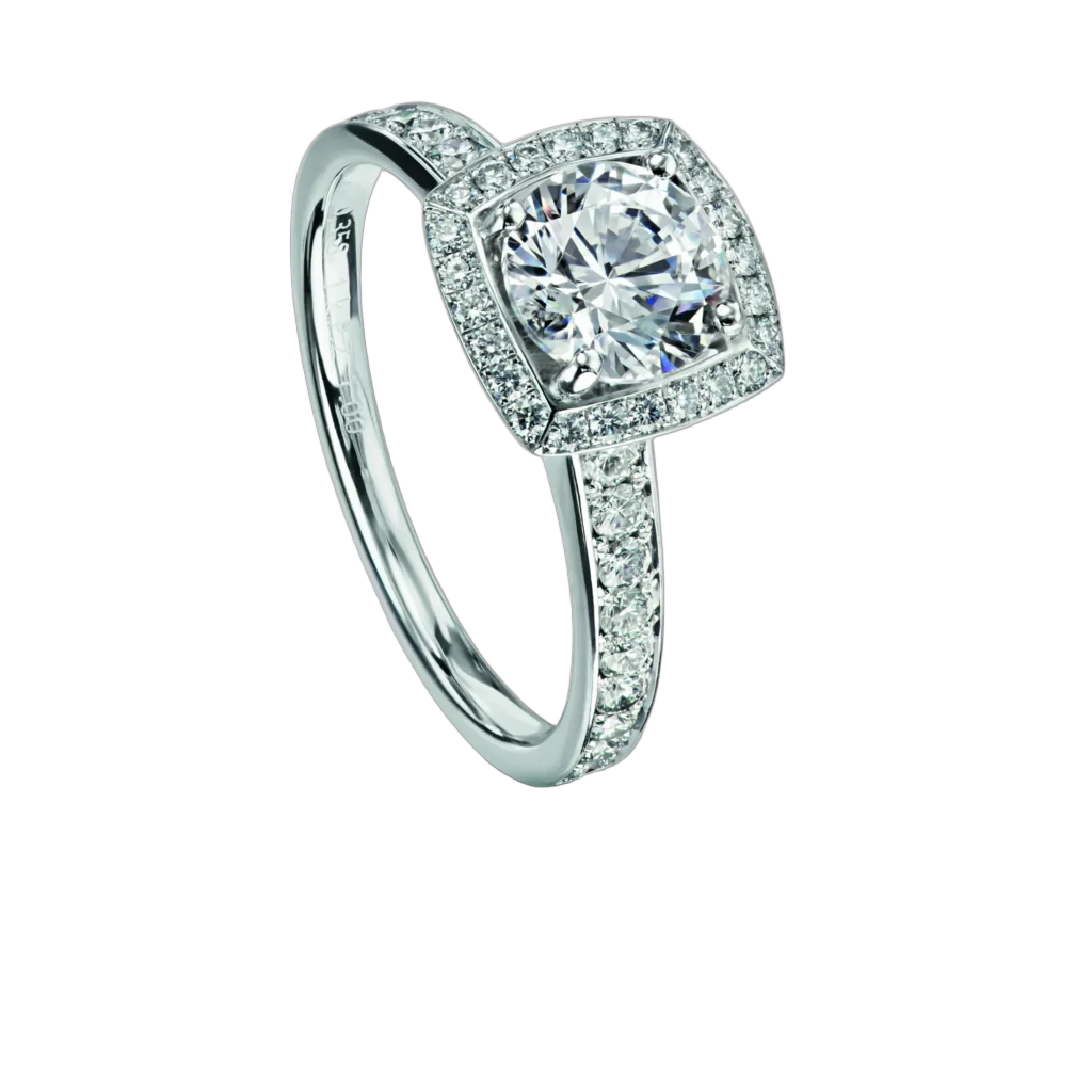 Furrer Jacot Women's Ring Coerine 750 White Gold | 42 Brilliant-Cut Diamonds