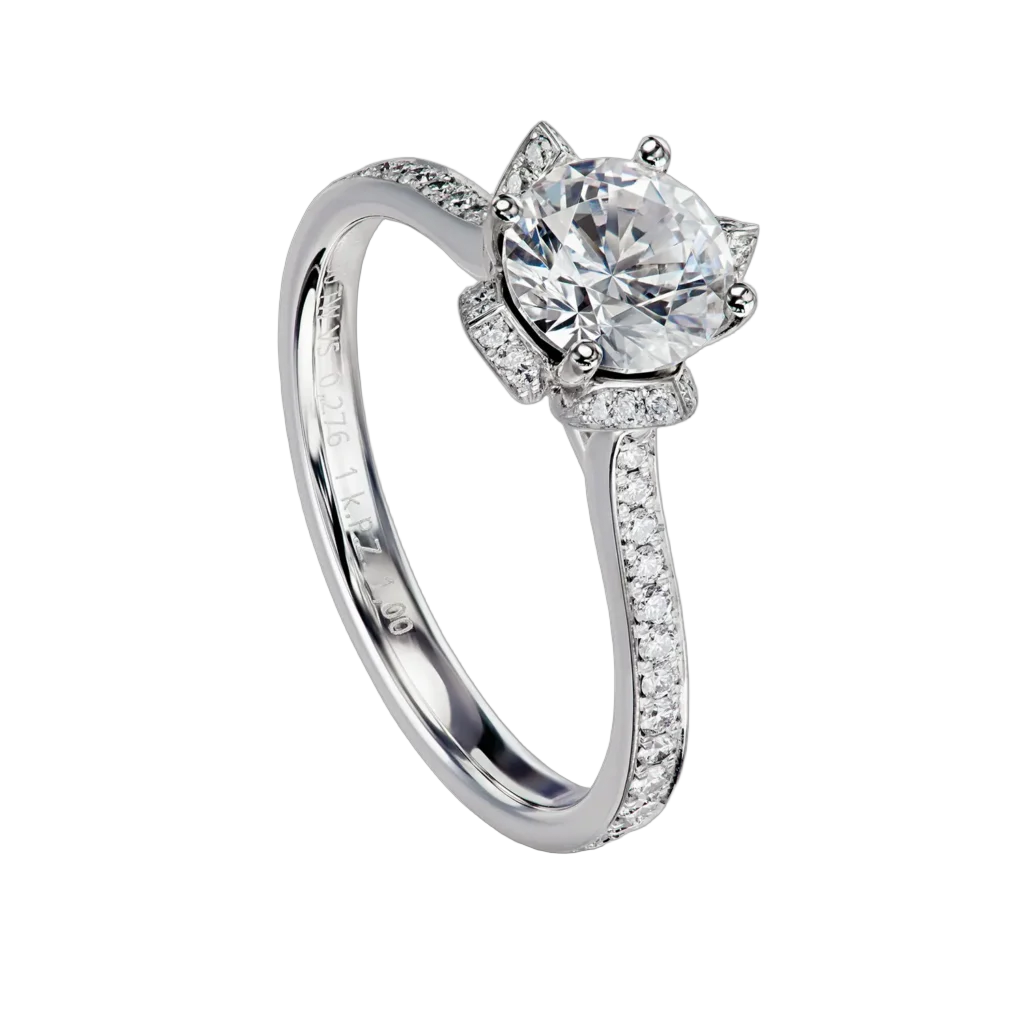 Furrer Jacot Women's Ring Lotisse 750 White Gold | 58 Brilliant-Cut Diamonds