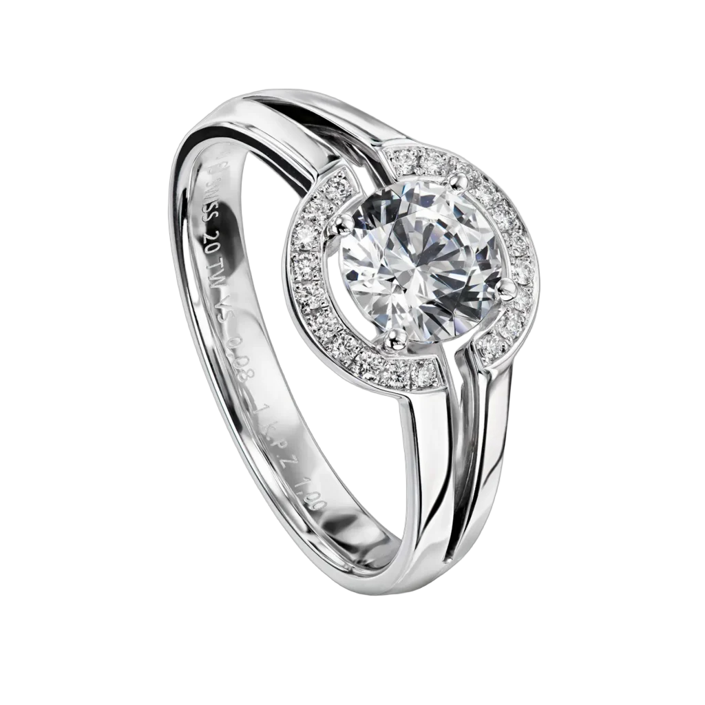 Furrer Jacot Women's Ring Torino 750 White Gold | 60 Brilliant-Cut Diamonds