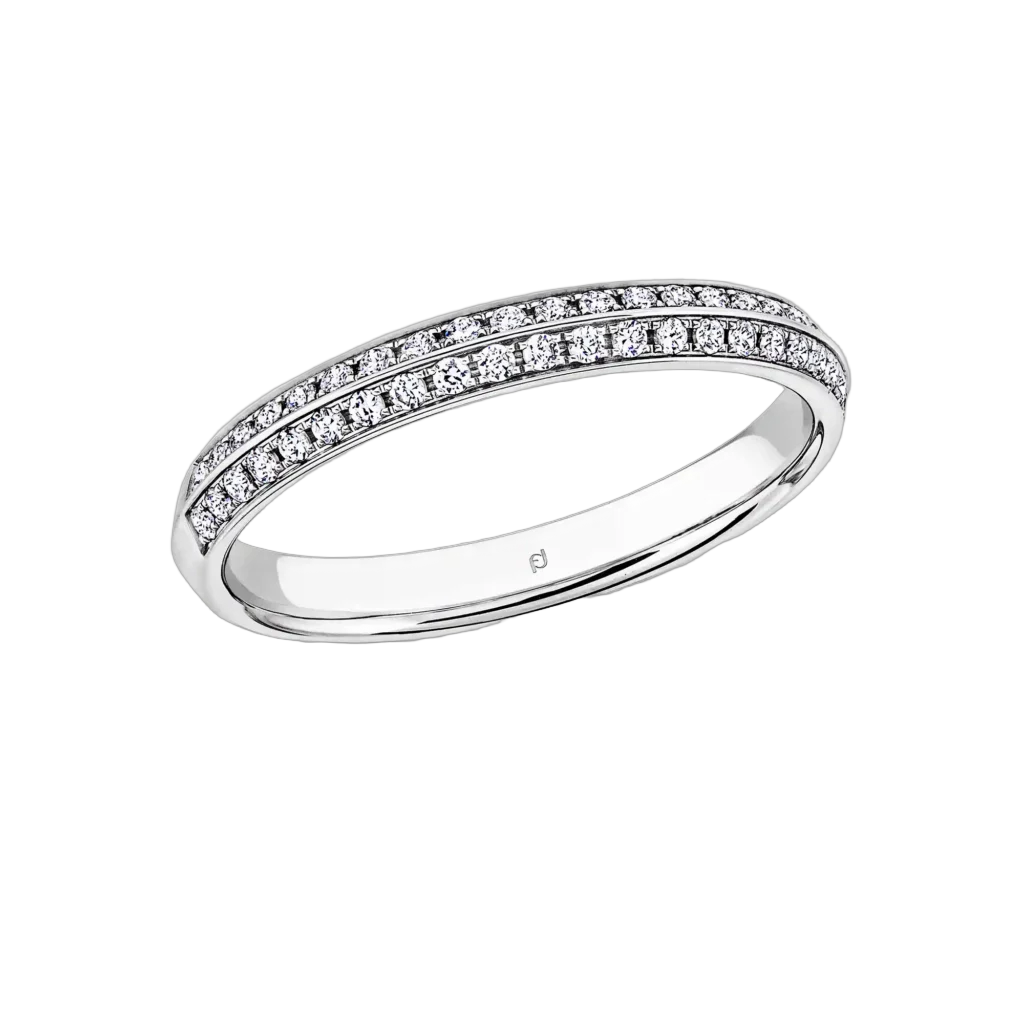 Furrer Jacot Ring 750 White Gold | Roof Setting, 43 Brilliant-Cut Diamonds 0.215 ct