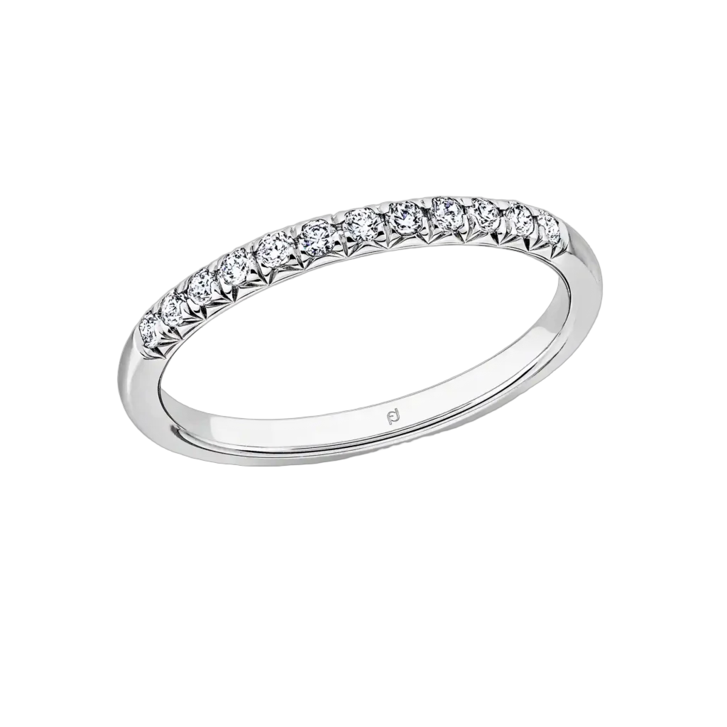 Furrer Jacot Ring 750 White Gold | French Setting, 16 Brilliant-Cut Diamonds 0.320 ct