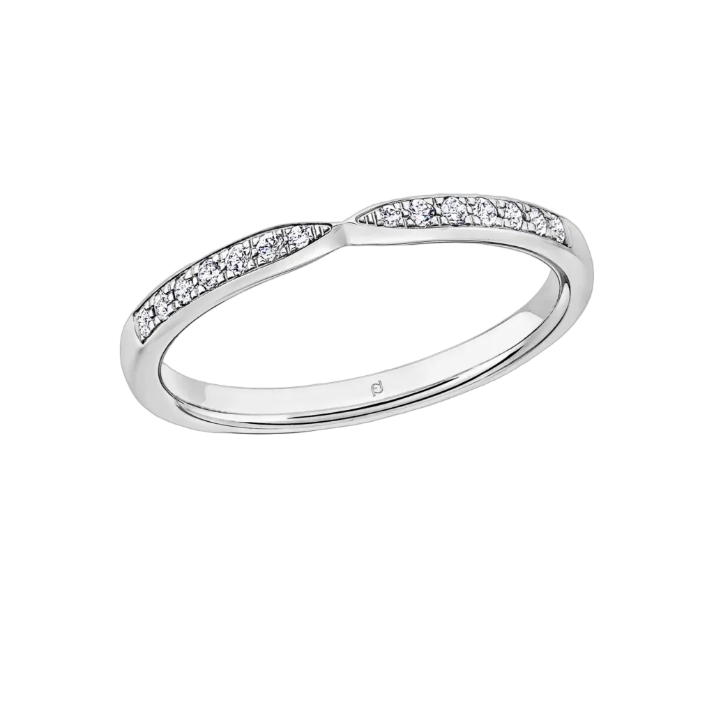 Furrer Jacot Ring 750 White Gold | Cross Setting, 20 Brilliant-Cut Diamonds 0.180 ct