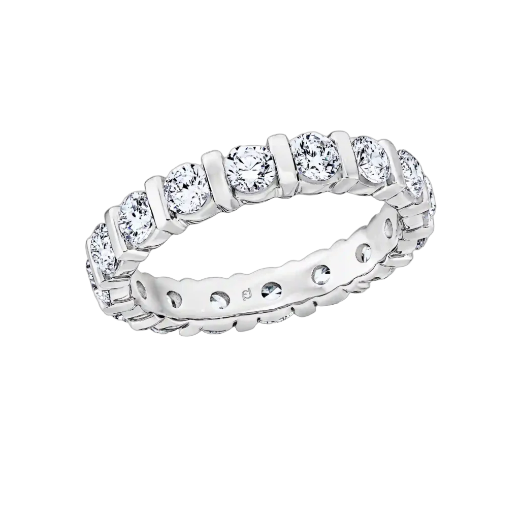 Furrer Jacot Bar Setting Ring 750 White Gold | 19 Brilliant-Cut Diamonds 1.9 ct