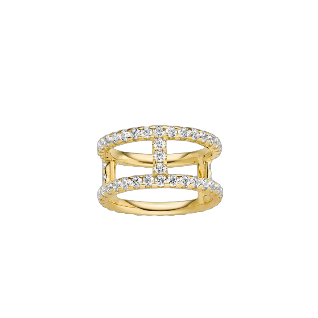 Crab Ring with Brilliant-Cut Diamonds