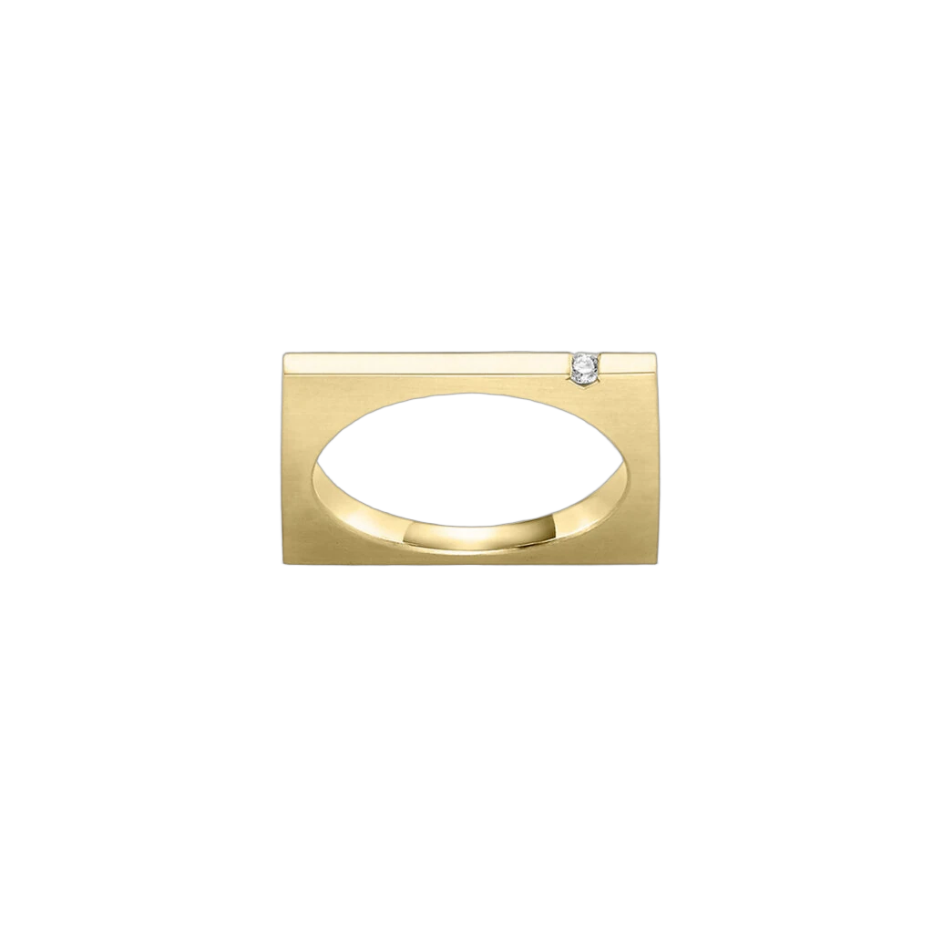 Tauris Flat Ring with Diamond